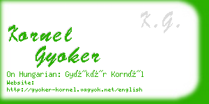 kornel gyoker business card